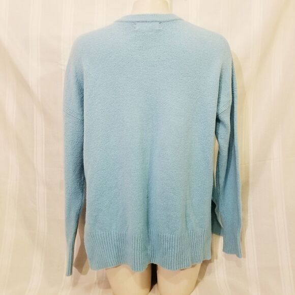 SWEATER SALE 3/$30 Treasure & Bond Oversized Baby Blue Sweater Sz XS - Picture 3 of 7